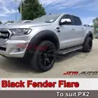 Matt Black OEM Fender Flares Black Guard Trim Fits To Ford Ranger PX2 2016-2018