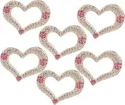 TEMPNAP 10Pcs Heart Shaped Rhinestone Patches for DIY Fashion Crafting Sparkling Alloy Decorations for Shoes Garments Accessories Premium Wear Resistant Appliques for Creative Projects