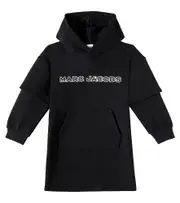 [Marc Jacobs Kids] Marc Jacobs Kids Logo embellished cotton sweatshirt dress Y 8 black