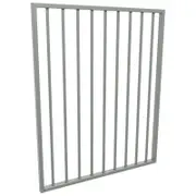 ProtectorAl 975 W x 1200mm H Palladium Silver Aluminium Square Picket Flat Top Pool Gate