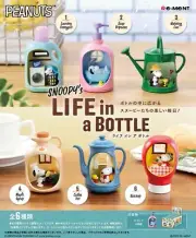 Re-Ment Miniatures Peanuts Snoopy Life in a Bottle Terrarium Set Rement RARE