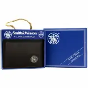 Smith & Wesson Bifold Wallet, Leather Men's RFID Brown