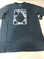 Volcom Blue Swirl Logo Short Sleeve Tee Large