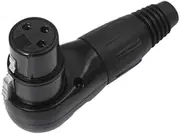 XLR Solder Connector Plug Right Angle XLR Cable Connector 3 Pin XLR Audio Plug Microphone Socket Adapter DIY XLR Adapter, Female