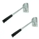 Dune Scoops Galvanized Metal Long Handle Sand Scoop for Metal Detecting - 2 CT