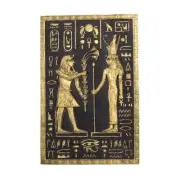 19th Dynasty Ceremonial Egyptian Wall Plaque Sacred Lotus Pharaoh & Goddess