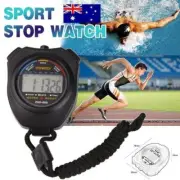Handheld Stop watch Digital Chronograph Sport Counter StopWatch Timer Alarm AU