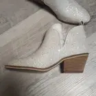 Corkys Glow up Glitter White Bootie NIB Size 10