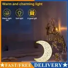 Ramadan LED Crystal Night Light USB Plug-in Stepless Dimming Ornament (Moon) AU