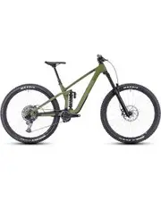 Cube Stereo ONE77 C:68X TM 29 Dual Suspension Mountain Bike Olive 'n' Chrome