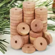 1-45Pcs Moth Repellent for Clothes Natural Cedar Wood Rings Home Cleaning 1*4cm