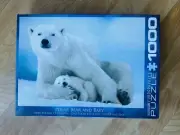 Polar Bear & Baby 1000 Piece Jigsaw Puzzle By Eurographics -New