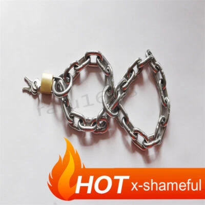 Stainless Steel Heavy Duty Handcuffs purgatory Wrist Ankle Cuff Body Restraints