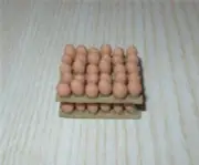 MINIATURE DOLLHOUSE 1:12 SCALE TRAY OF EGGS (2 TRAYS) - F179