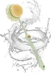 Shower Brush - Back Brush Long Handled Shower Scrub - Quick-Drying Hard-to-Reach Areas Scrubber, Deep Cleaning Tool for Men, Women, Teens, Adults