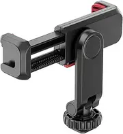 Blelsa Multi-Functional Phone Holder Clamp Phone Tripod Mount 360° Rotatable with Dual Cold Shoe Mounts for Phone Vlog Selfie Live Streaming Video Recording Black