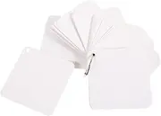 JEWEDECO DIY Blank Flash Cards with Rings 200pc Index Cards with Holes for Adults Boys and Girls