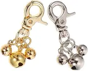 2pcs Dog Collar Bells Cat Training Collar Bell Pet Charms Pendant Accessories Small Bell for Dog Collar and Cat Collar