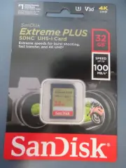 SanDisk 32GB Extreme Class10 UHS-I U3 SDHC Memory Card 100MB/s 4K