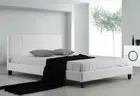 Double PU Leather Bed Frame White Palermo