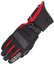 Orina Blizzard Waterproof Motorcycle Gloves, black-red, Size S for Men Black Red