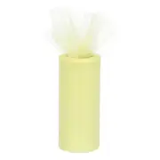 6" 25 Yards Glitter Tulle Ribbon Rolls Netting Fabric Light Yellow