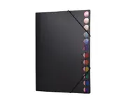 Expanding File A4 Folder Files Organizer with Elastic String 24 Pocket Letter Size for Paper Documents Certificate Home Office School Stationery Supplies