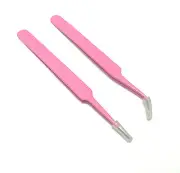Eyelash Hair Extension Tweezers Remover Nail Art Straight & Curved Pointed Tip