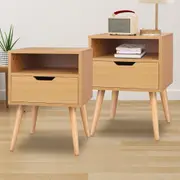 ALFORDSON 2x Bedside Table Nightstand Side Storage Cabinet Scandinavian Wood