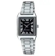 Casio Women's Metal Wrist Watch LTP-V007D-1B - Classic Black Dial with Stainless