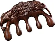 IWOWHERO Natural Ebony Wooden Hair Comb Scalp Massage Tool for Smooth Long Thick Hair