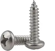 50PCS M2-M3.5 Round Head USU A4 316 Stainless Steel Cross Self Tapping Screws(M3.5 x 8)