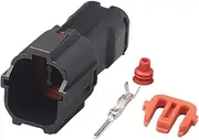 BIZOCA 1/5/10/20/50 Sets 4 Pin MG640333-5 MG610331-5 Kit Black Male Female Waterproof Electrical Auto Wiring Connector Plug Socket(4p Male,5 Sets_4P)