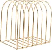 ZUNOXAZ Creative Iron Desk Organizer for Office Dorm Small File Holder Bookshelf Rack for Magazines Books and Files Compact Desktop Storage Elegant Design for Home