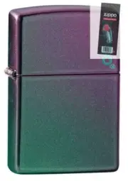 Zippo 49146ZL Iridescent Matte Logo Full Size Lighter + FLINT PACK