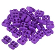 Cord Locks, 30 Pack Oval Spring Toggle Stopper, Purple