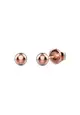 BULLION GOLD Glitter Ball Stud Rose Gold Layered Earrings 4mm