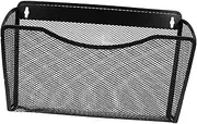 FOYTOKI Metal Mesh Wall File Organizer Versatile Storage Holder for Folders Magazines Mail Stylish Wall Hanging File Container for Office Home Study
