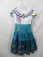 Encanto Mirabel Costume Girls Medium 8-10 DELUXE Dress White Disney New