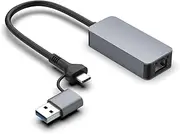 Universal 2500Mbps Network Card USB C Type-C Ethernet to RJ45 Wired Adapter 2.5G USB 3.0 Converter LAN Card S25 AC