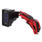 Hulk 4X4 Rectangle Rocker Dual Voltmeter Blue LED Bulk Pack - HU6697B-BULK