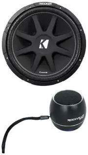 KICKER 43C154 Comp 15" 500 Watt Car Audio Subwoofer Sub+Free Bluetooth Speaker