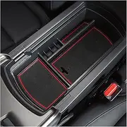 Armrest Box Non-Slip Car Console Tray Central Armest Tray Refrigerator Storage Box for A&ccord 2018(Red)