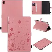 [Acphtab] Case for Samsung Galaxy Tab S6 Lite 10.4" 2020 SM-P610, PU Leather Multiple Angle Stand Flip Case with Card Slot & Pencil Holder for Galaxy Tab S6 lite 10.4 inch 2020 (Pink)