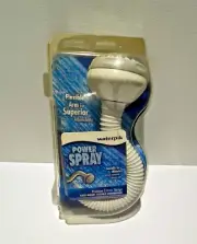 WATERPIK Flexible POWER SPRAY Full Body Showerhead White Vintage 2002 NEW SEALED