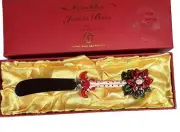 Dept 56 Patience Brewster Krinkles Holiday Cheese Condiment Knife Stainless Gift