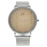 Andreas Osten AO-193 Hygge - Silver/Wood Stainless Steel Mesh Bracelet Watch by Andreas Osten for Women - 1 Pc Watch