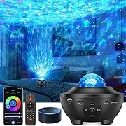 OurLeeme Galaxy Projector - Star Projector Night Light with Music Speaker Surport APP and Voice Control Ceiling Projector Lights for Bedroom - Compatible with Alexa & Google Assistant