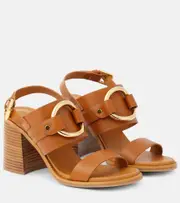 [See By Chloe] See By Chloé Hana leather sandals AU 5 brown