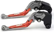 MAODOXIANG Handlebar Kits for CBR600F 2011 2012 2013 CBR 600 F CBR 600F 11 12 13 Motorcycle CNC Adjustable Extendable Brake Clutch Levers Lever (Color : Red Titanium)